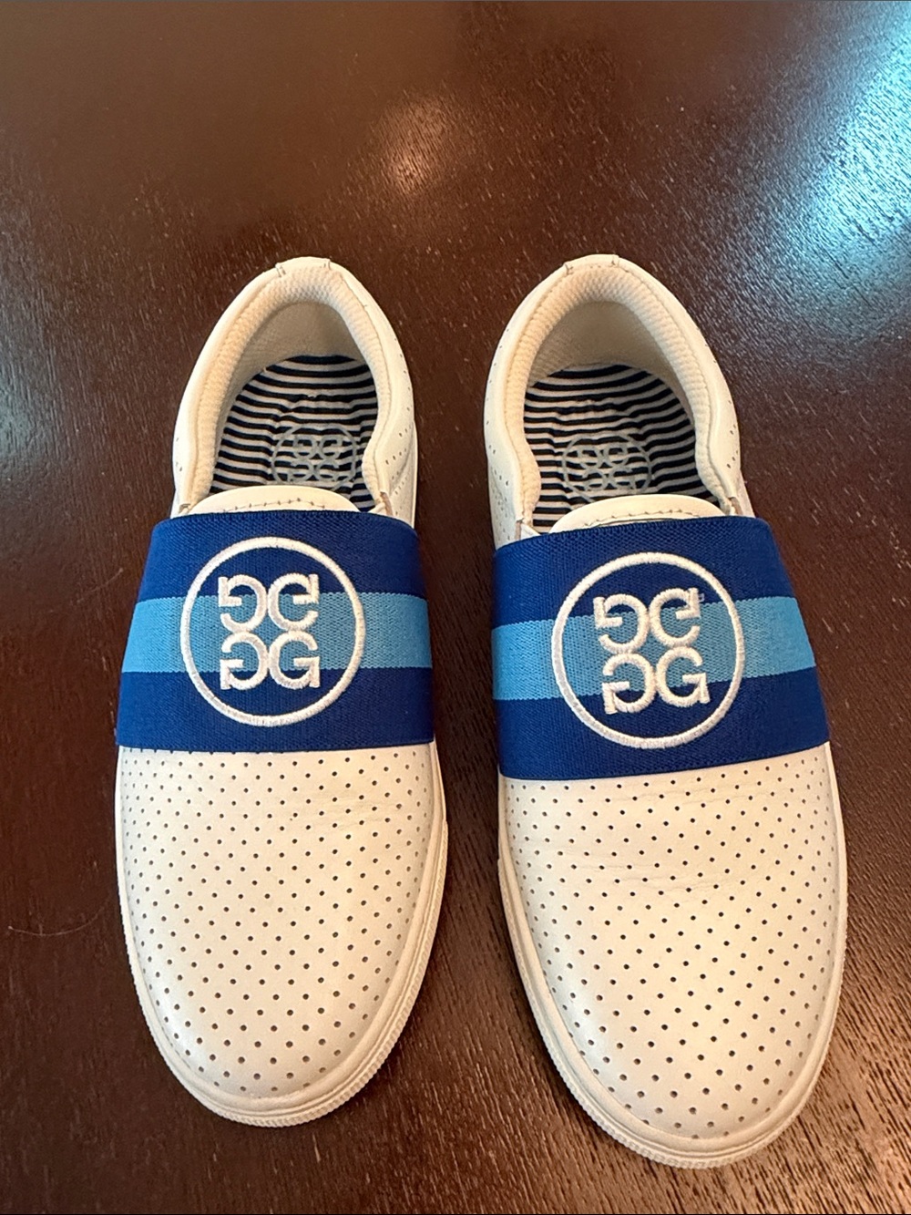 G/FORE GFore Ladies Banded Slip-on Blue White Street/Golf Shoes Size 6.5 No Box